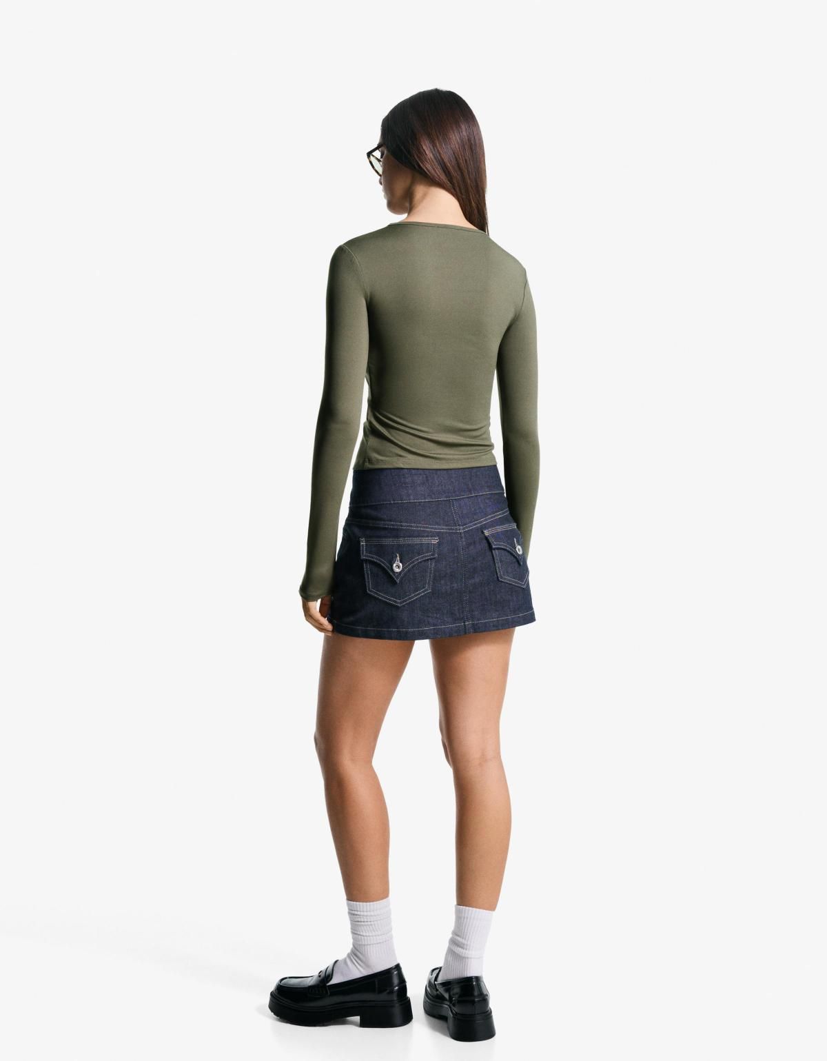 버쉬카 베이직 버튼 긴팔 티셔츠 6969/727 KHAKI - 상세 이미지 3