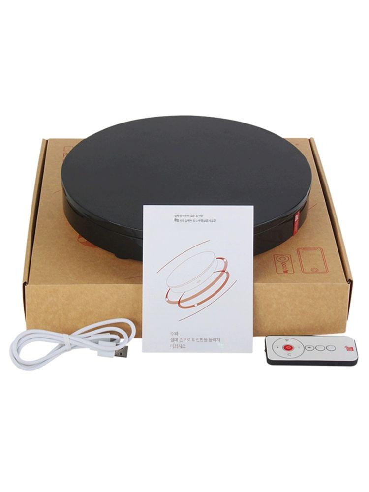 회전 사진 소품 액세서리 인테리어 턴테이블 촬영용 노브 클래식 15cm 블랙 20KG - 상품 이미지