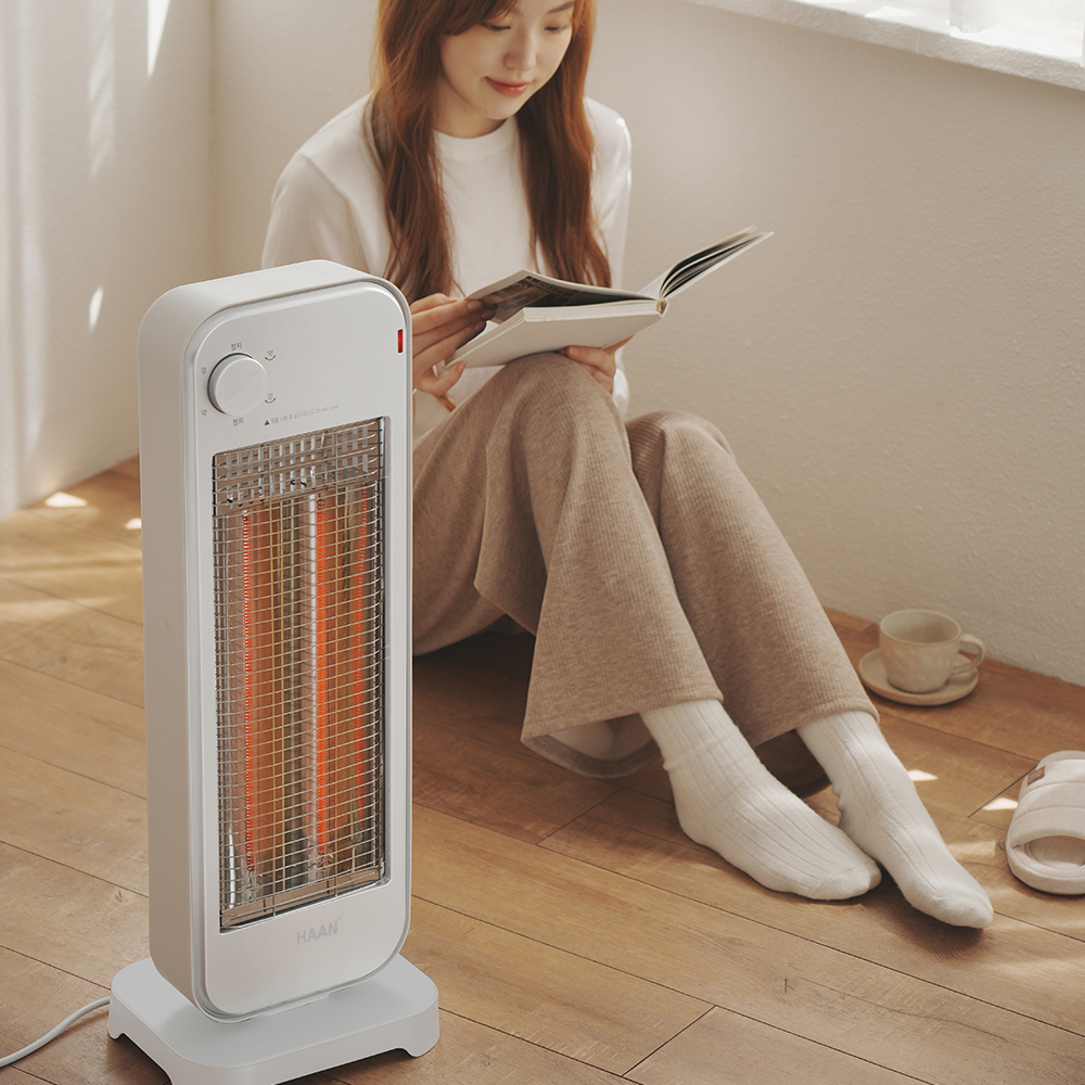 사무실 카본히터 전기난로 히터 온열기 난방기 전기스토브 Q3500 화이트