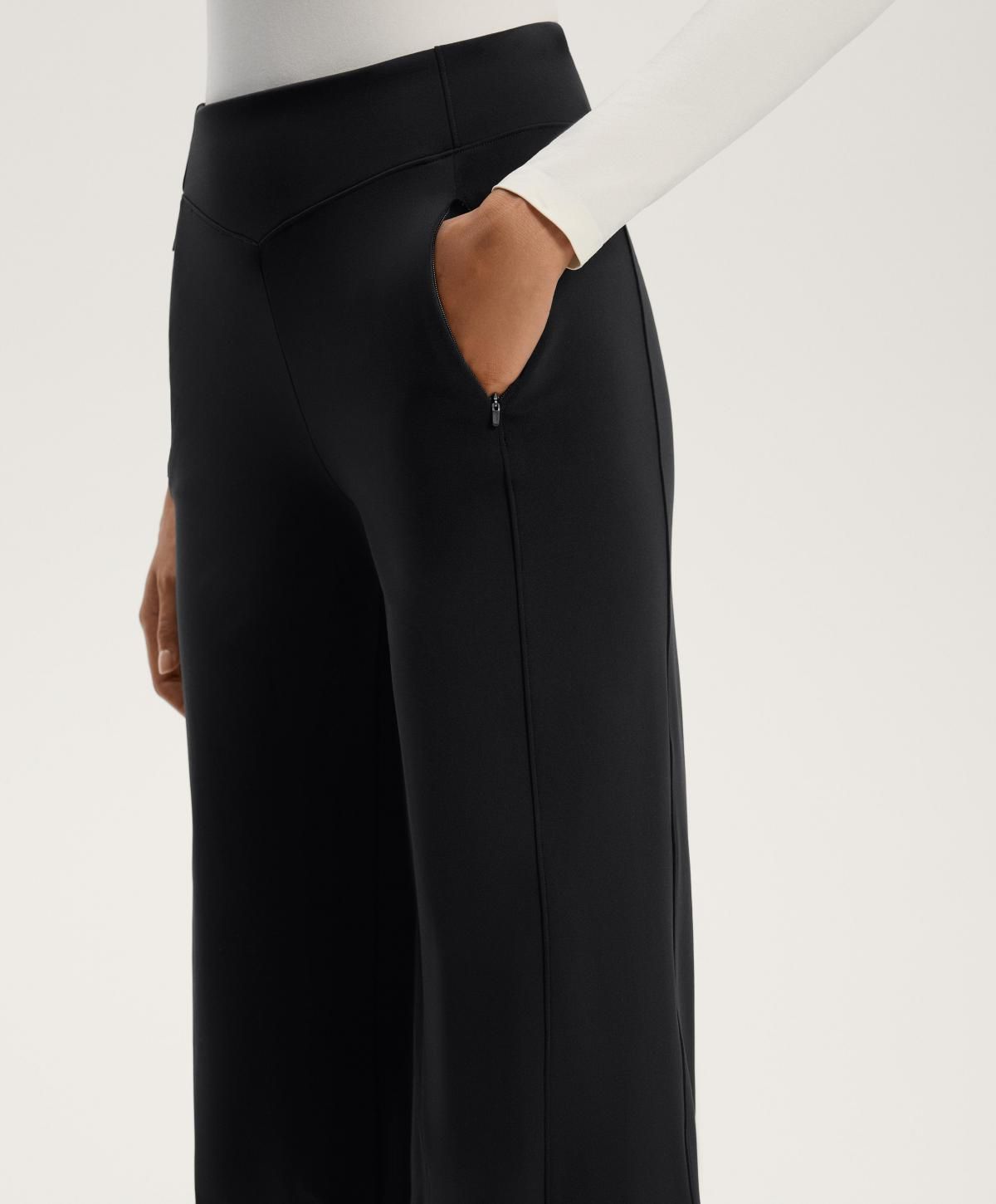 오이쇼 테크니컬 기모 하이웨이스트 스트레이트 팬츠 4011/230 BLACK - 상세 이미지 5