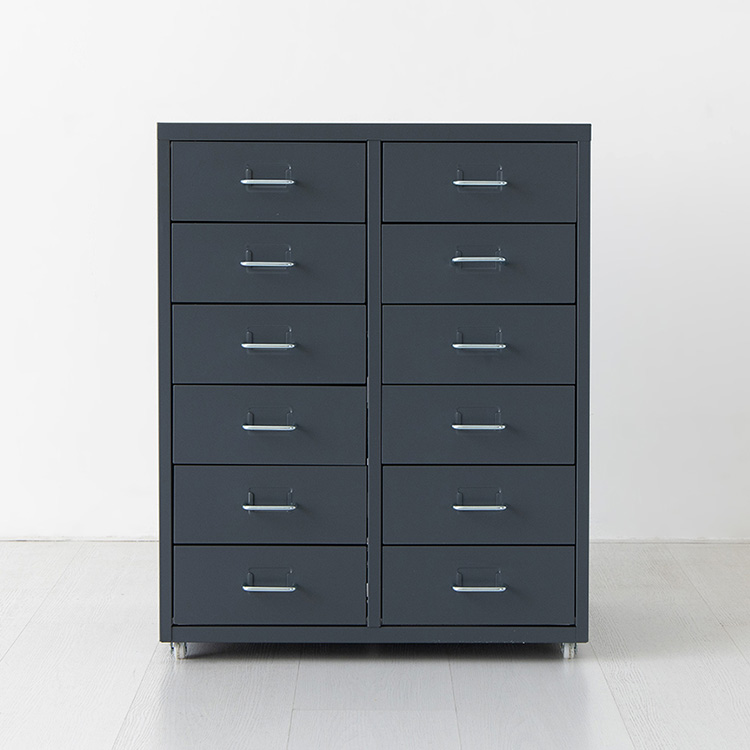 피하 서랍장 12칸 544x410x685mm, 6단, 다크그레이 6658.4656 이미지 7