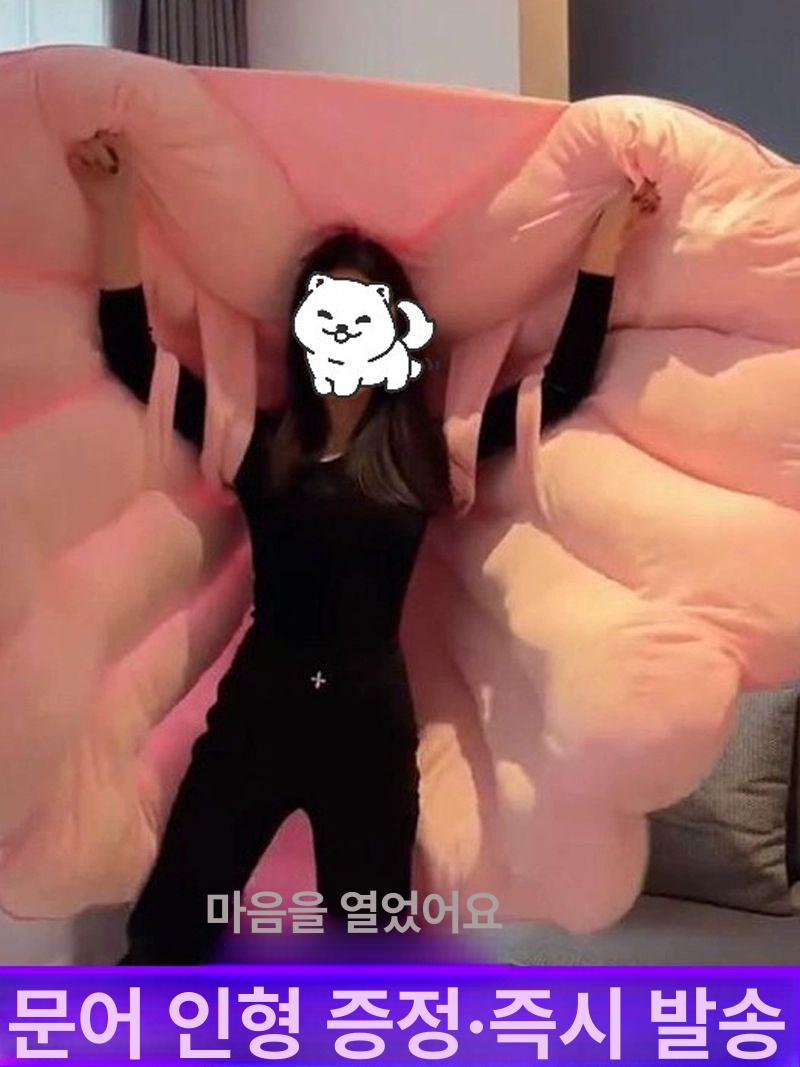 대왕조개쿠션 집순이 방석 가리비 소파쿠션 인싸템 핑크 쉘 아이스 실크 낮잠 베개 프리미엄 업그레이드 버전 다운코튼충전재 - 상세 이미지 2