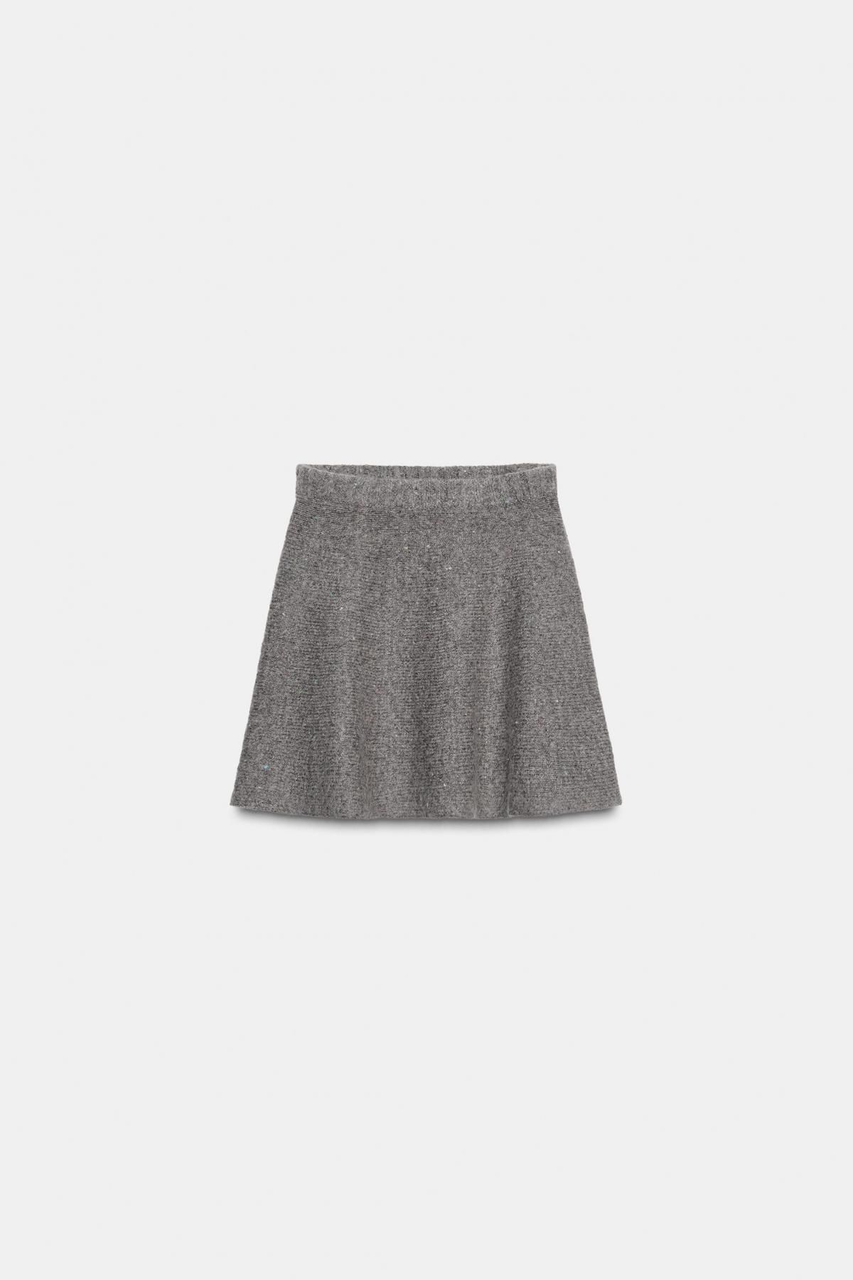 자라 울 미니 플레어 스커트 2893/156 GREY - 메인 이미지