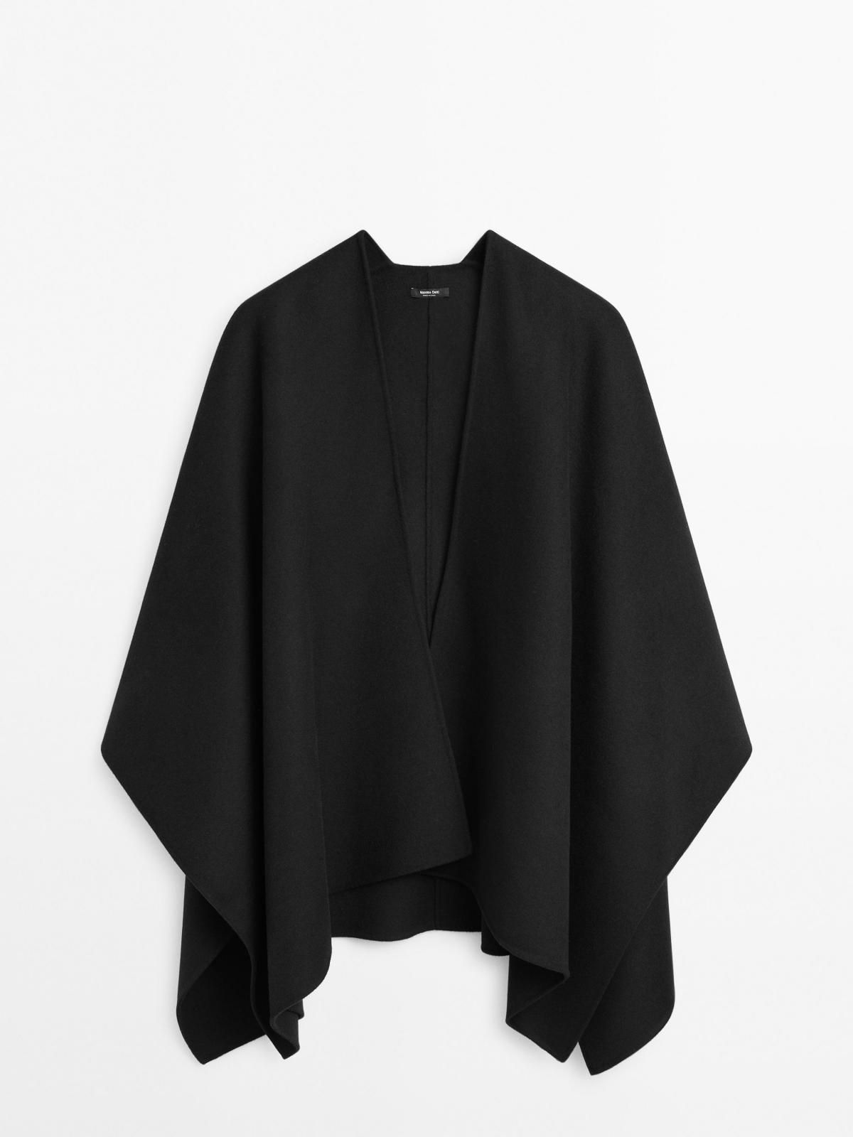 마시모두띠 모던 울블렌드 펠트 텍스처 케이프 6349/661 BLACK - 상품 이미지