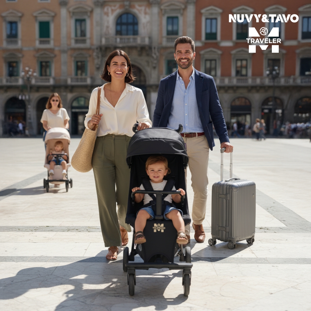 [누비앤타보] NUVY 트래블러M 여행용 트라이크 초경량 기내반입형 폴딩 블랙