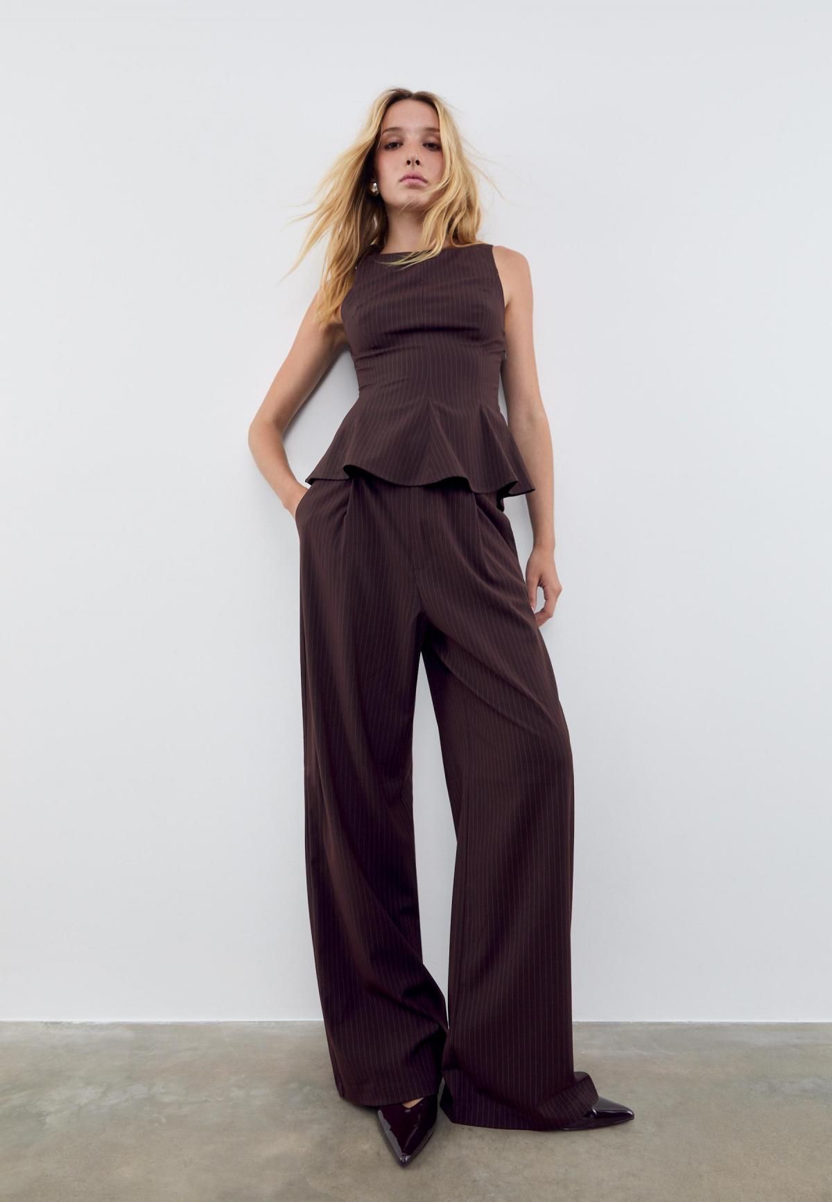 스트라디바리우스 테크니컬 와이드핏 포멀 슬랙스 팬츠 4591/488 PURPLE - 상세 이미지 4