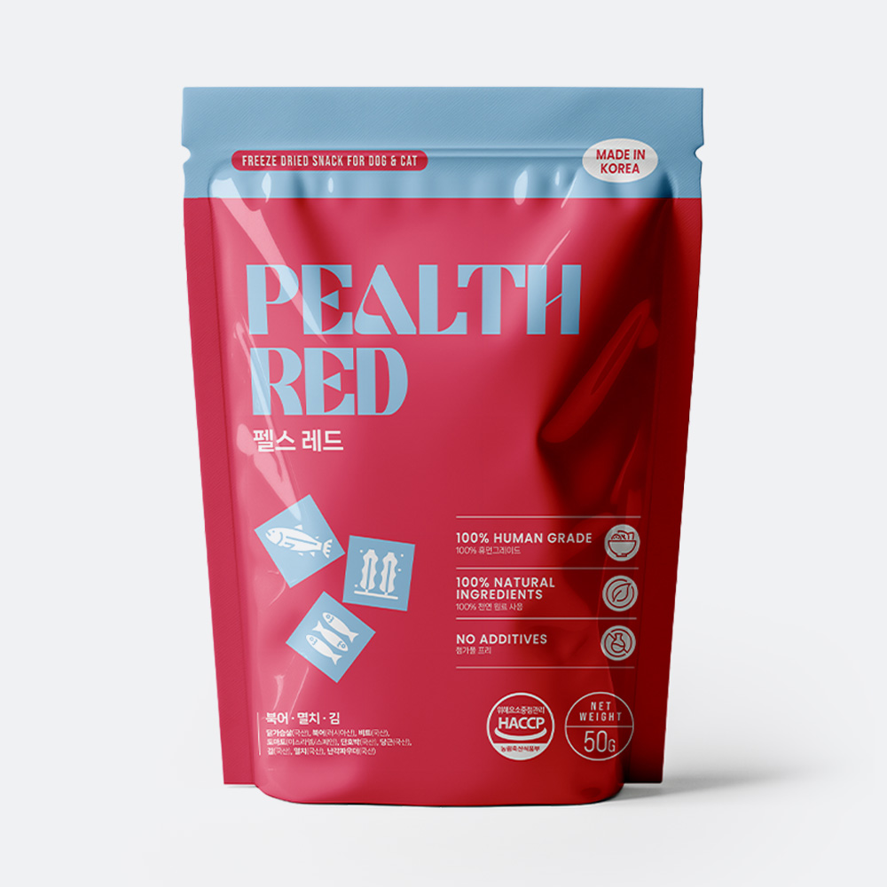 PEALTH RED 펠스 레드 동결건조 간식 북어 멸치 김 닭가슴살 비트 토마토 단호박 난각칼슘 - 상품 이미지