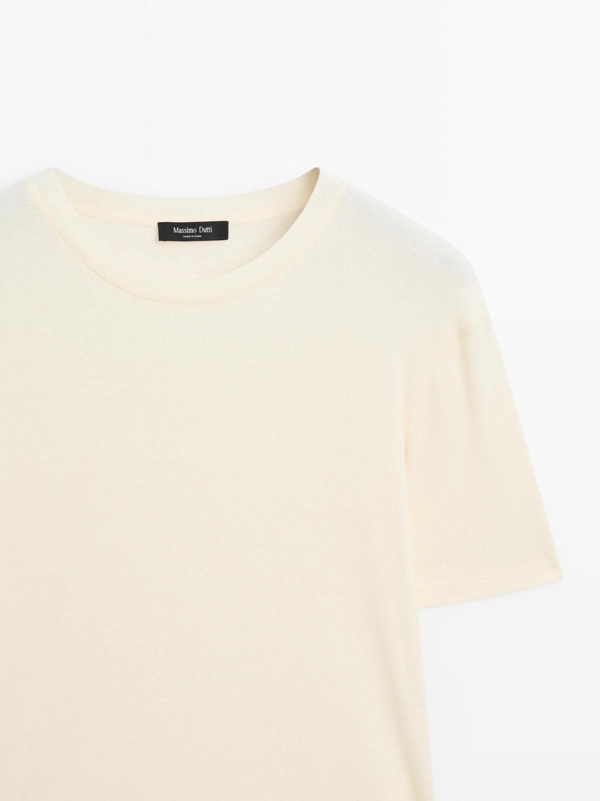 마시모두띠 베이직 루즈핏 코튼블렌드 반팔 티셔츠 6282/106 PALE YELLOW - 상세 이미지 2