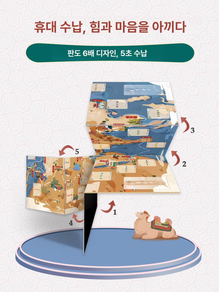 천년실크로드 부루마블 게임 기구게임 중국어 교육용 여행 교구 두뇌게임 인문학적 산하의 여행+지구 여행가 5세 적합 - 상세 이미지 5