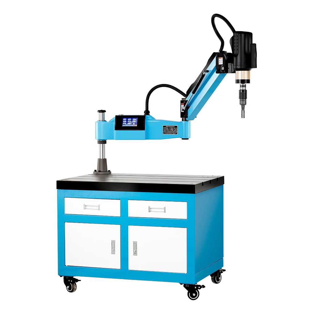 전동 나사 태핑기 산업용 알루미늄 철재 구멍 작업기 M3-M12 + 500X800 작업대 - 상품 이미지