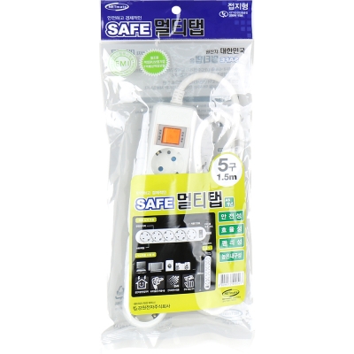 강원전자 넷메이트 안전 SAFE 국산 멀티탭 멀티콘센트 스위치 절전 5구 접지 - 상세 이미지 2