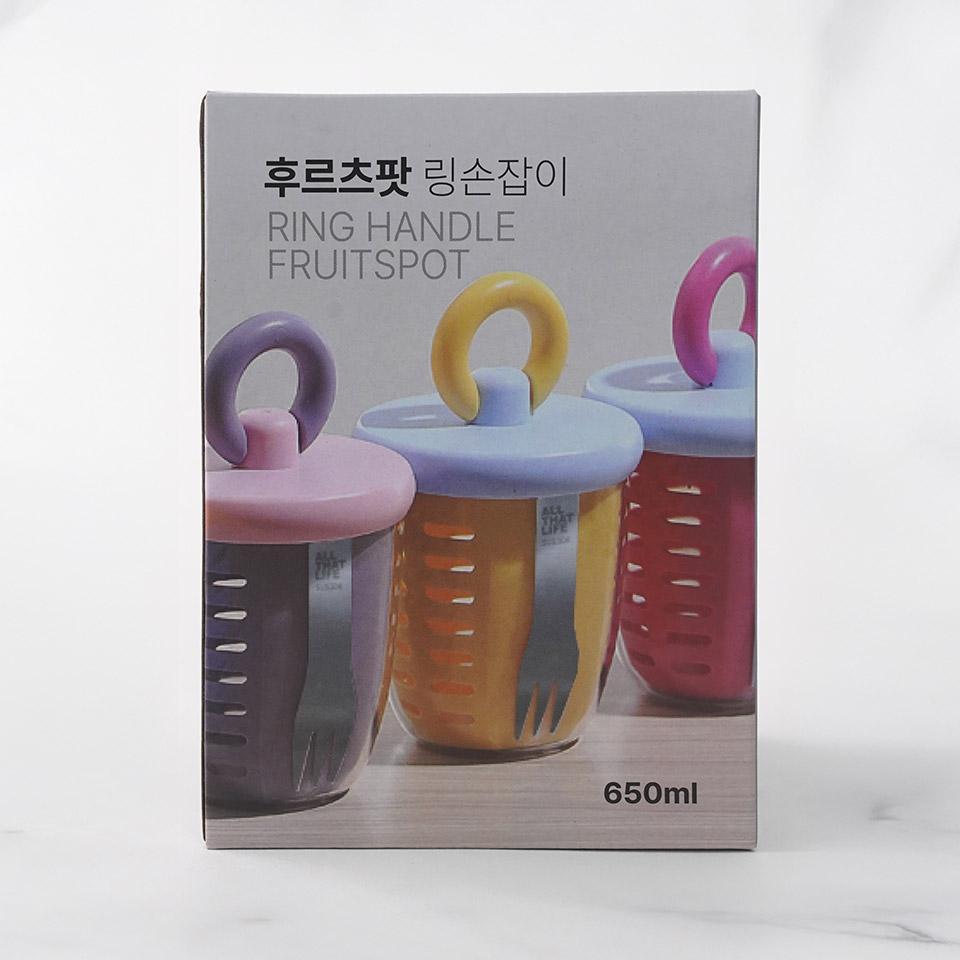 메가마트 후르츠팟 블루 저장용기 10.9x10.9x14.4cm - 상품 이미지
