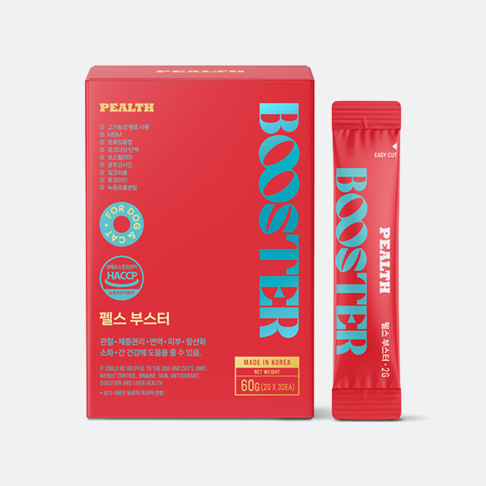 펠스 부스터 강아지 고양이 관절 체중관리 피부 소화 간 영양제 30포, 2개 - 상세 이미지 2