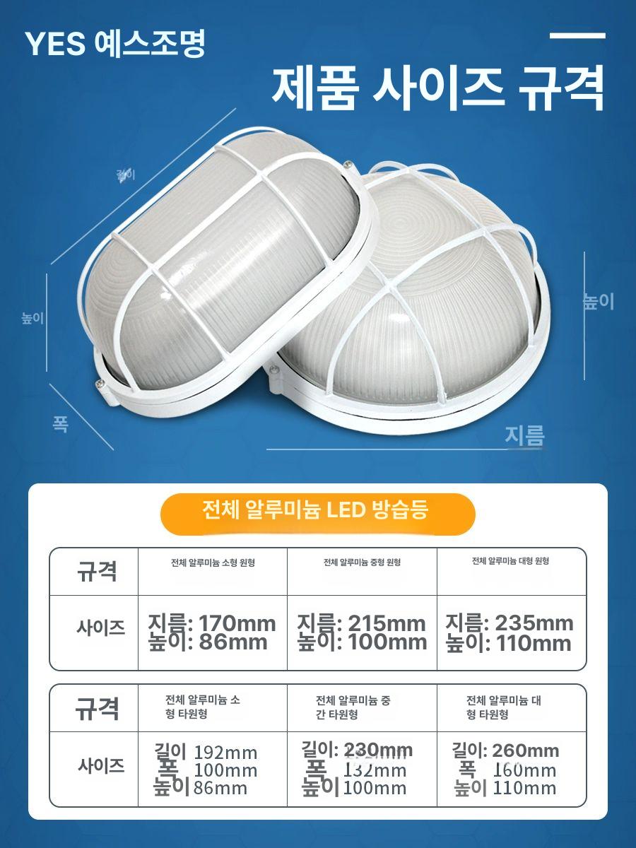 사우나 방수 벽등 야외 방폭 안전조명 원형 램프 습식 소형 원형 전구없음 - 상세 이미지 4