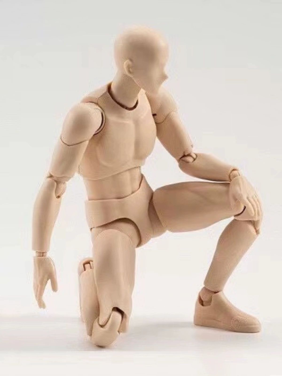 스킨 데생 피규어 액션 모형 마네킹 연습용 디럭스 여성형 드로잉 정도 데셍 구체 인체모형 FIGMA 화이트 호스 피규어미포함 약 13cm 높이 - 상품 이미지