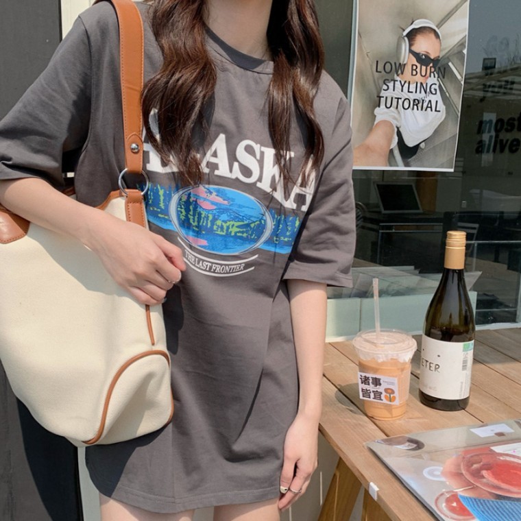 오버핏 알래스카 반팔티 2color - 상품 이미지