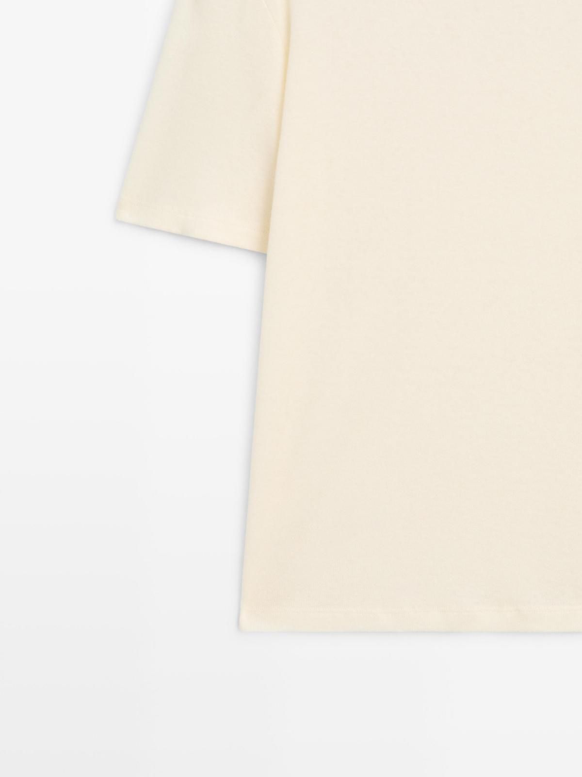 마시모두띠 베이직 루즈핏 코튼블렌드 반팔 티셔츠 6282/106 PALE YELLOW - 상세 이미지 4