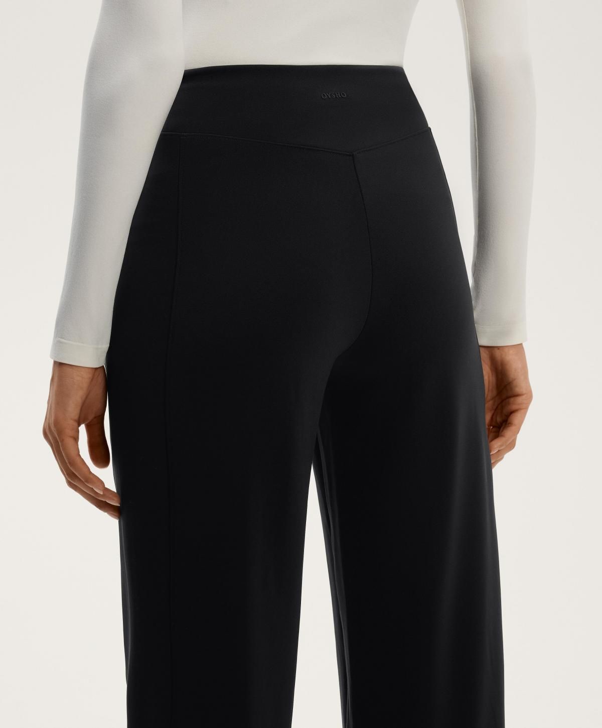 오이쇼 테크니컬 기모 하이웨이스트 스트레이트 팬츠 4011/230 BLACK - 상세 이미지 4