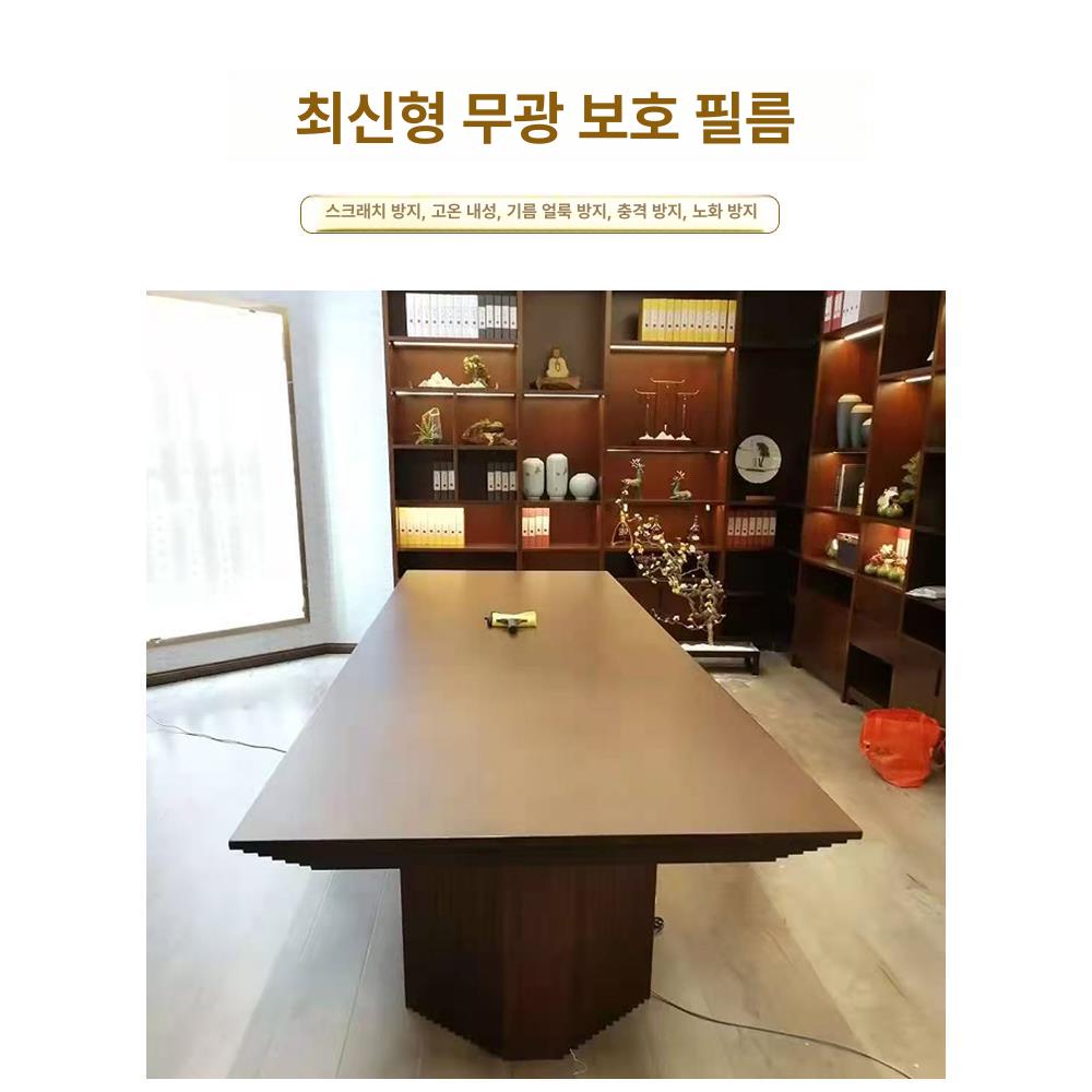테이블 보호 필름 내열성 접착력 식탁 항균항바이러스 무광 원목 크리스탈 필름 럭셔리에디션 120x120cm - 상세 이미지 3
