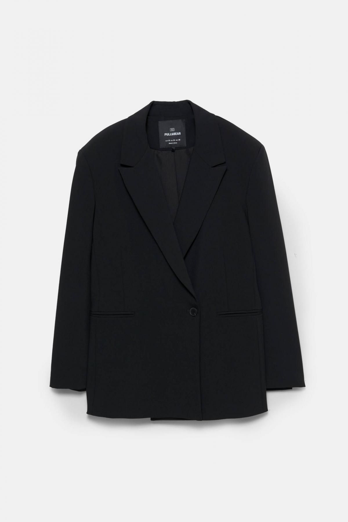 풀앤베어 테일러드 더블버튼 블랙 블레이저 7802/308 BLACK - 상품 이미지