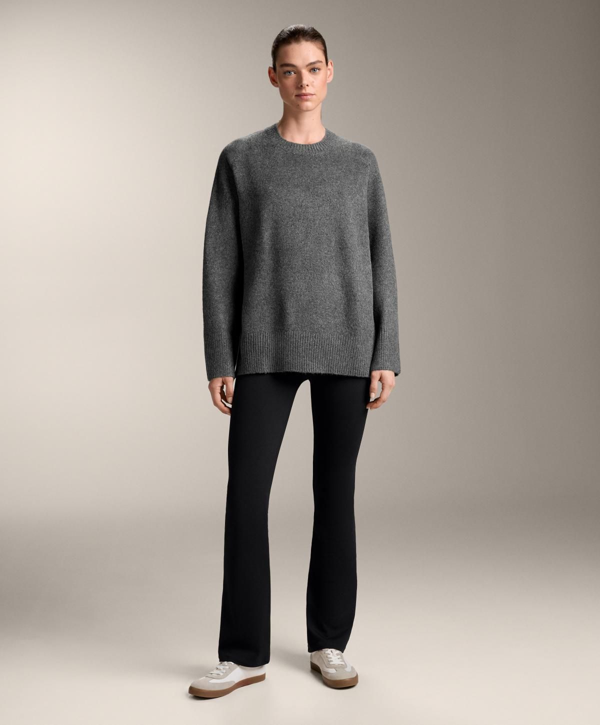 오이쇼 소프트 니트 롱슬리브 라운드넥 스웨터 3652/885 ASPHALTGREY - 상세 이미지 3