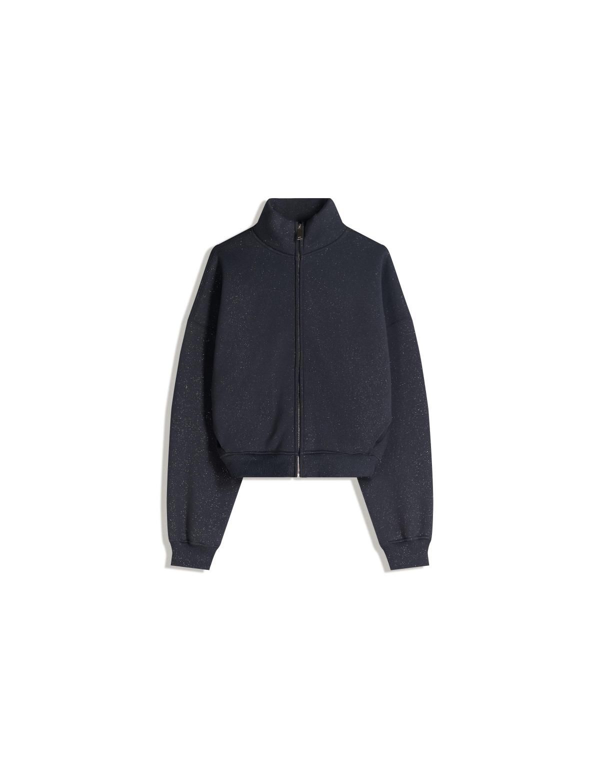버쉬카 글리터 베이직 집업 스웨트셔츠 7176/187 NAVY - 상세 이미지 2