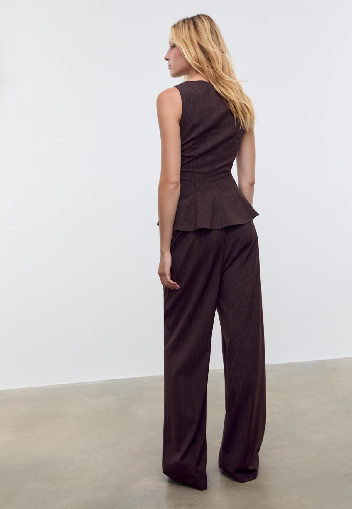 스트라디바리우스 테크니컬 와이드핏 포멀 슬랙스 팬츠 4591/488 PURPLE - 상세 이미지 5