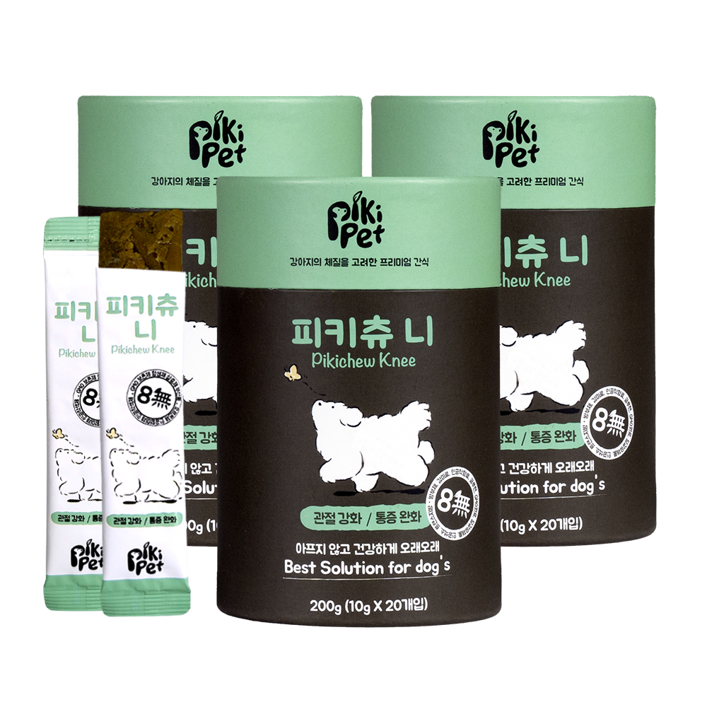피키펫 강아지 슬개골 영양제 관절염 관절 탈구 영양제 관절약 10g, 60개 - 상품 이미지