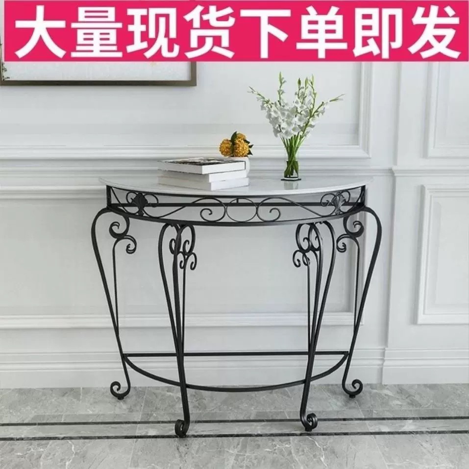 인테리어 콘솔 서랍장 침실 현관 엔틱 복도 테이블 장식장 미니 거실 60x30x70 검정 - 상세 이미지 2