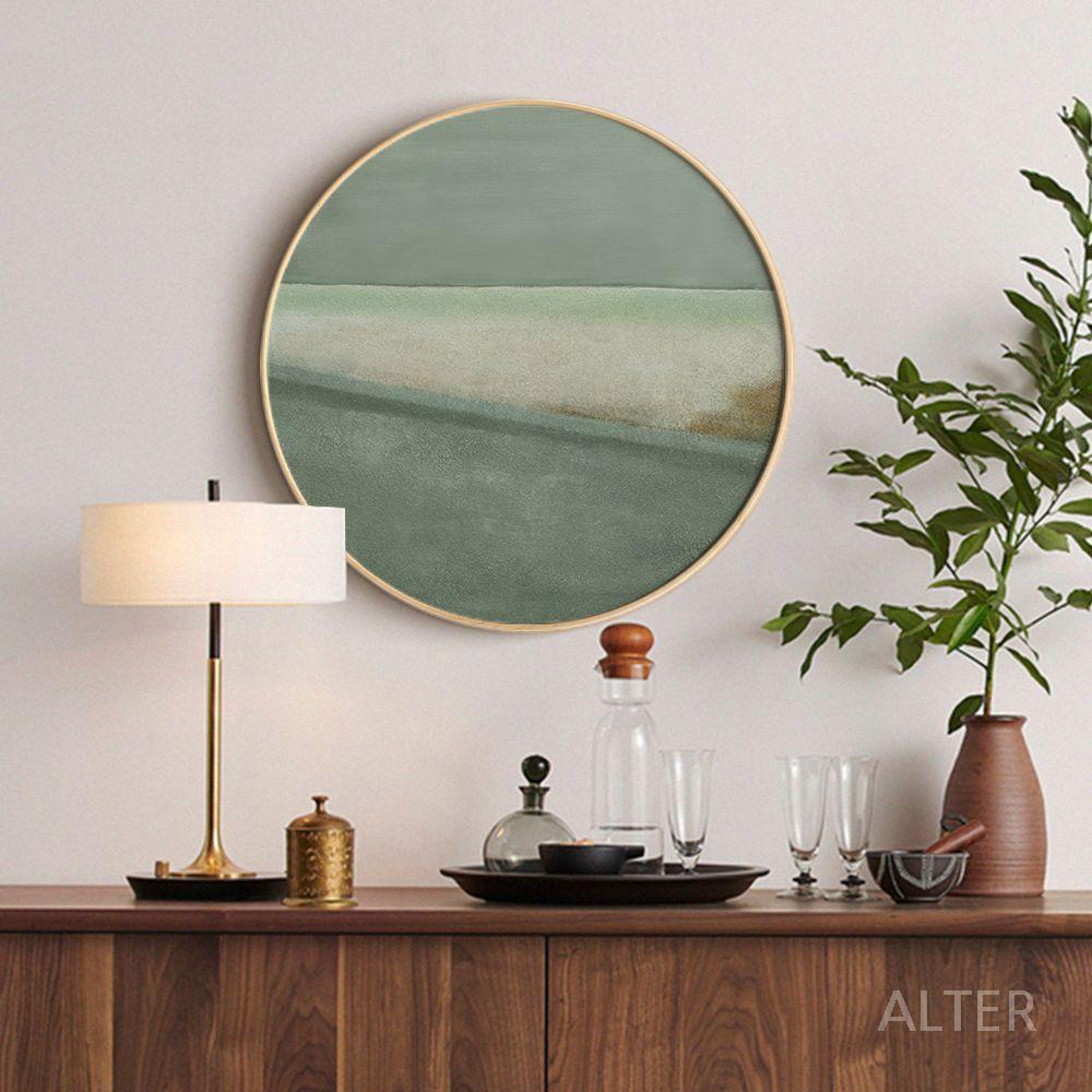 모던 원형 추상화 세련된 거실 인테리어 그림 액자 현관 캔버스 복도 A 50x50cm 이미지 6