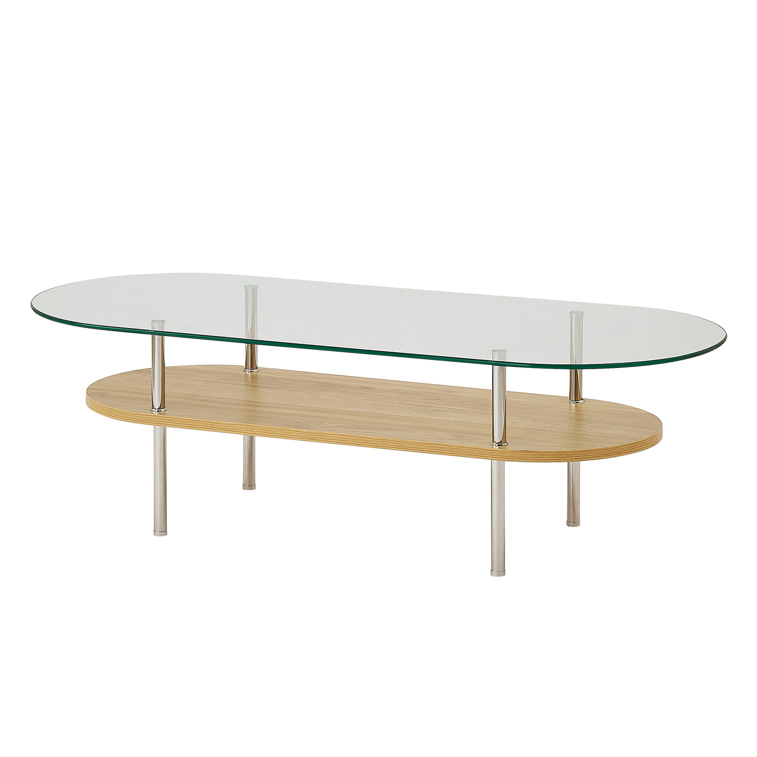 폰드 레이어드 강화유리 테이블 1200x500mm, 내츄럴 - 상세 이미지 2