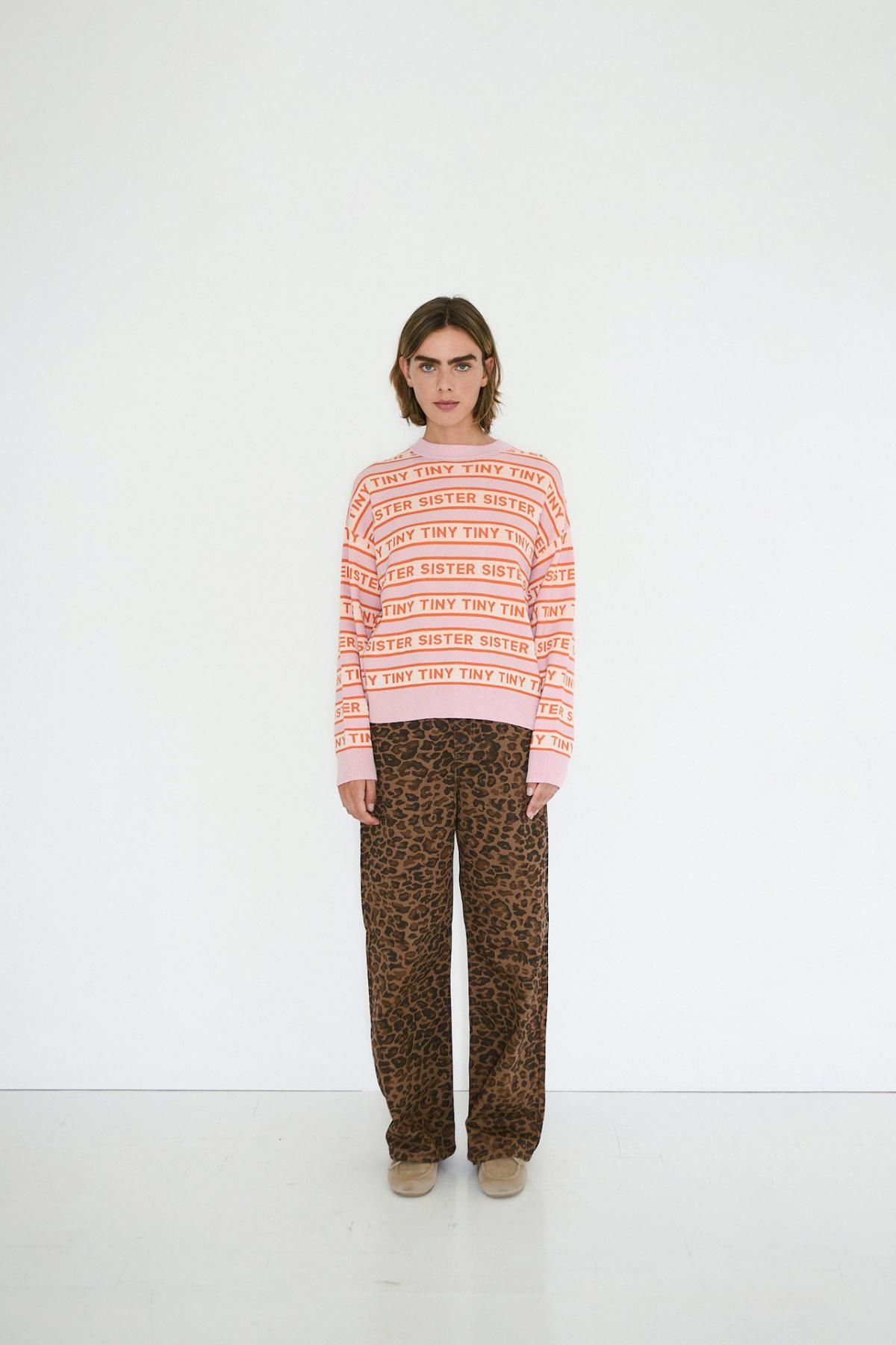 타이니코튼 애니멀 프린트 모카 와이드 롱 팬츠 AW25-651S37 MOCHA - 상세 이미지 3