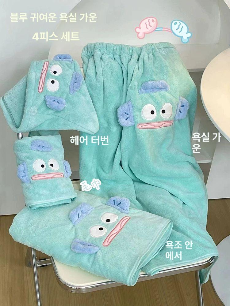 한교동 목욕 타월 3종 세트 가정용 물 흡수 속건성 욕실 타월 70x140cm - 상세 이미지 4