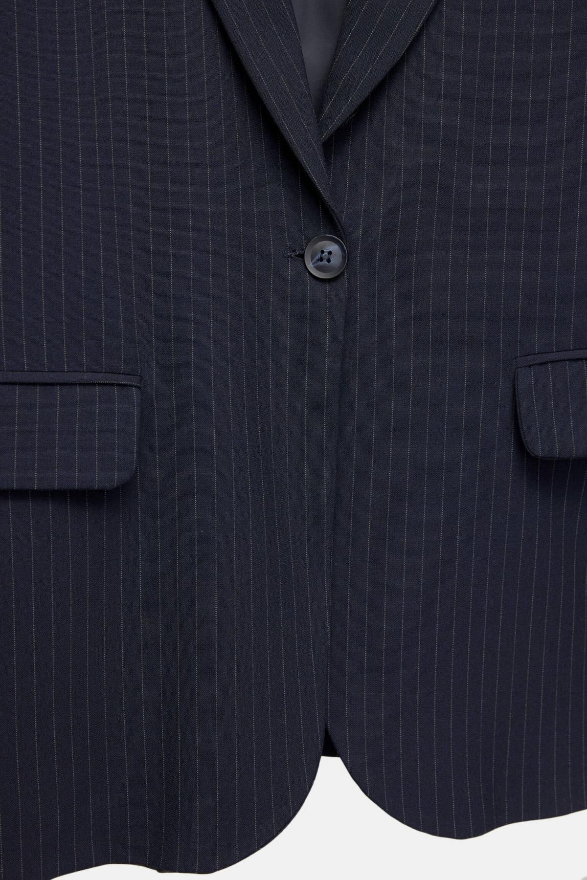 풀앤베어 테일러드 스트레이트핏 베이직 블레이저 7802/305 STRIPED - 상세 이미지 3