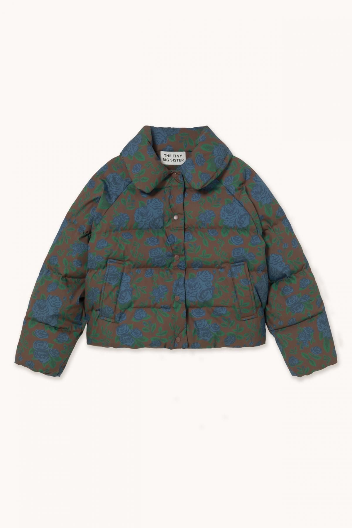 타이니코튼 다크브라운 크롭 패턴 패딩 자켓 AW25-755M05 ONE COLOR - 상품 이미지