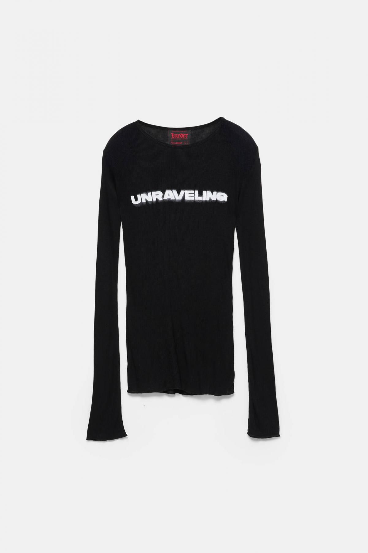 풀앤베어 슬림핏 Lueder 블랙 긴팔 티셔츠 7153/329 BLACK - 상품 이미지