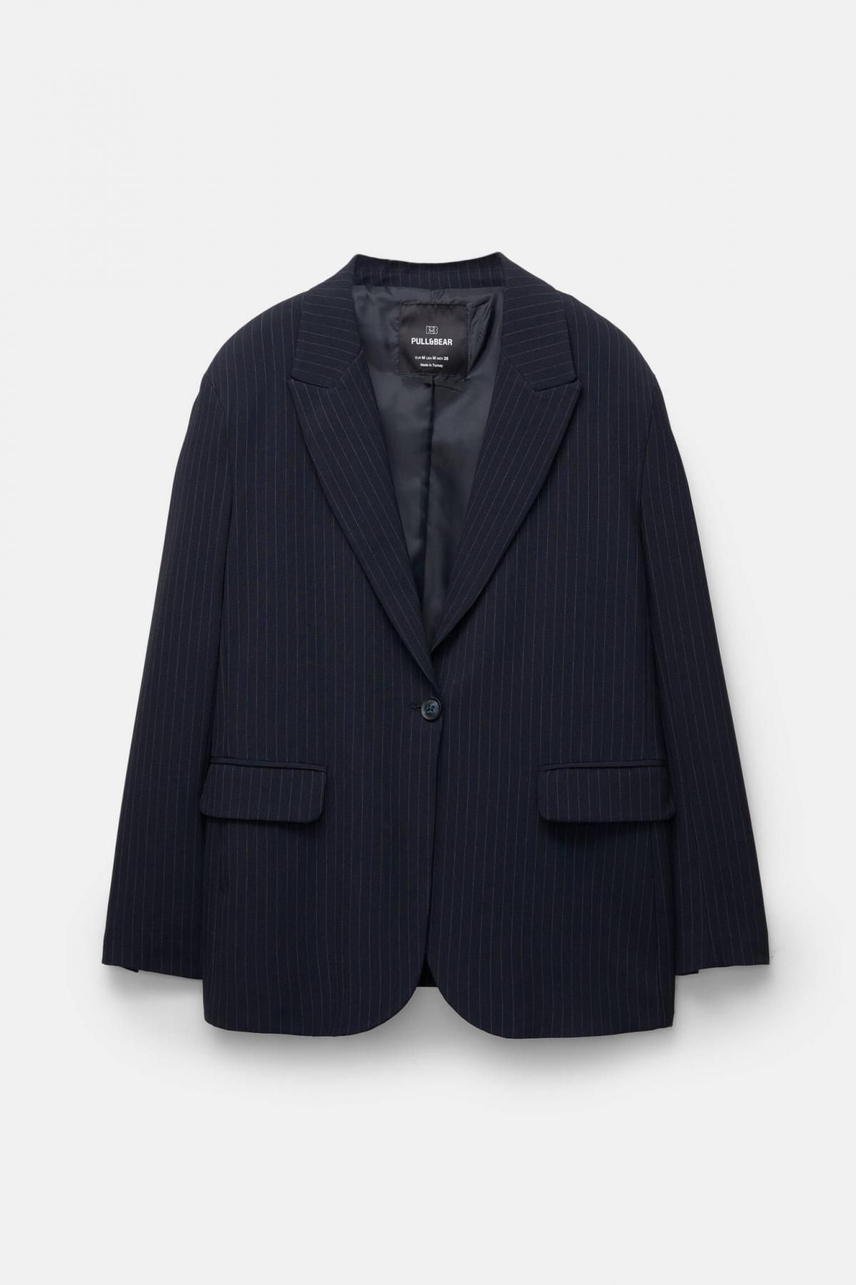 풀앤베어 테일러드 스트레이트핏 베이직 블레이저 7802/305 STRIPED - 상품 이미지
