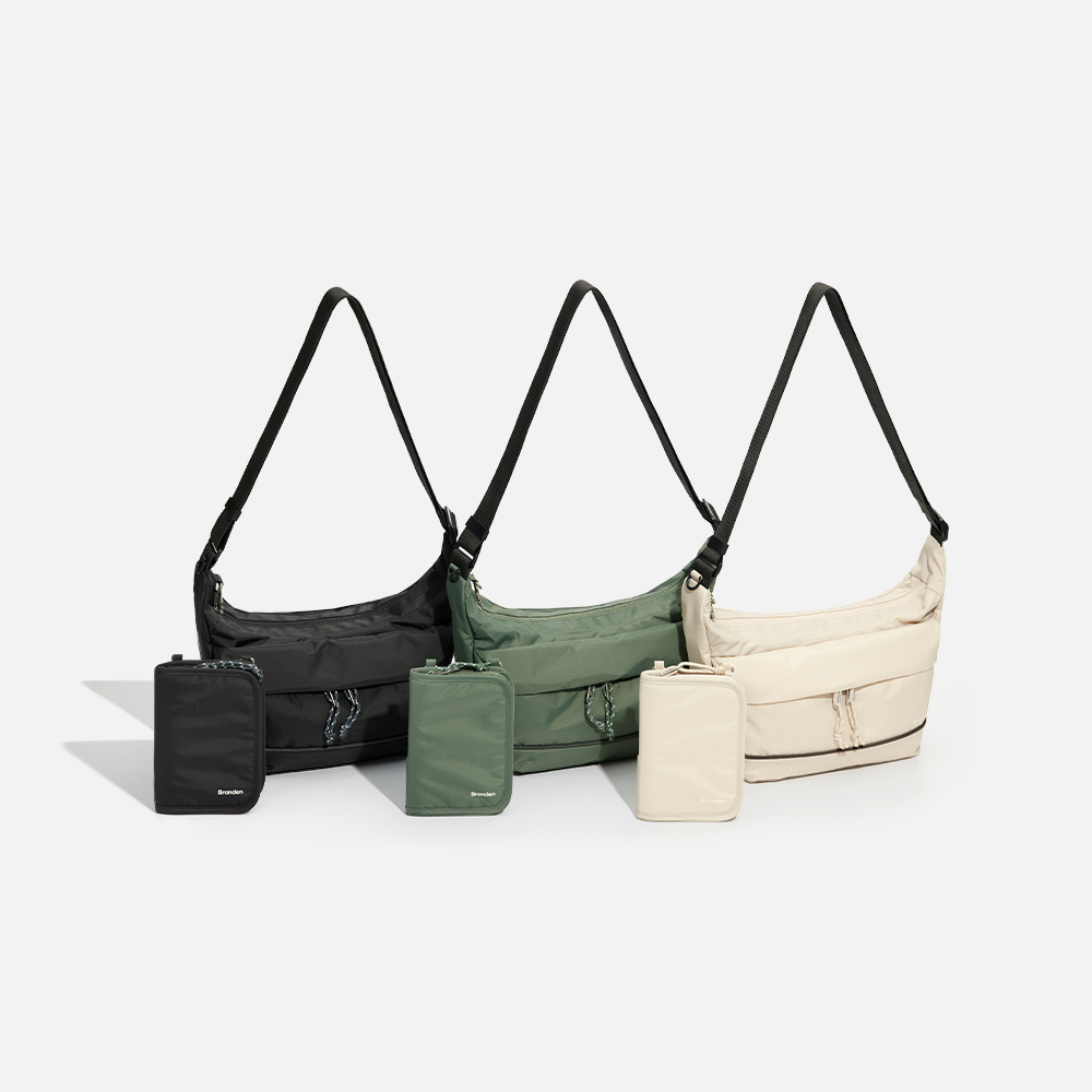 브랜든 세이프 세트 바디백 S+월렛백 도난방지 가방