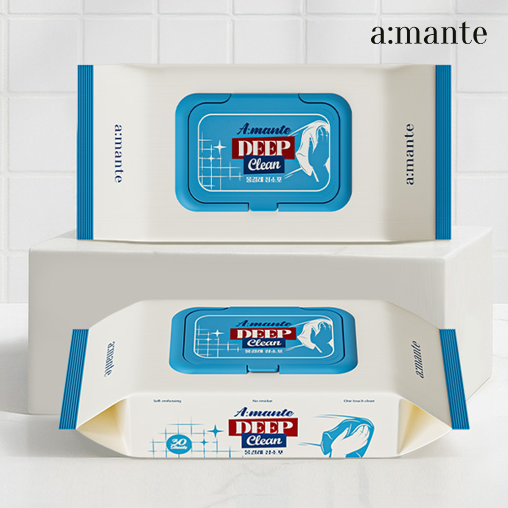 아망떼 딥클린 물걸레청소포 밀대 먼지 바닥 청소물티슈 대형 5팩 150매