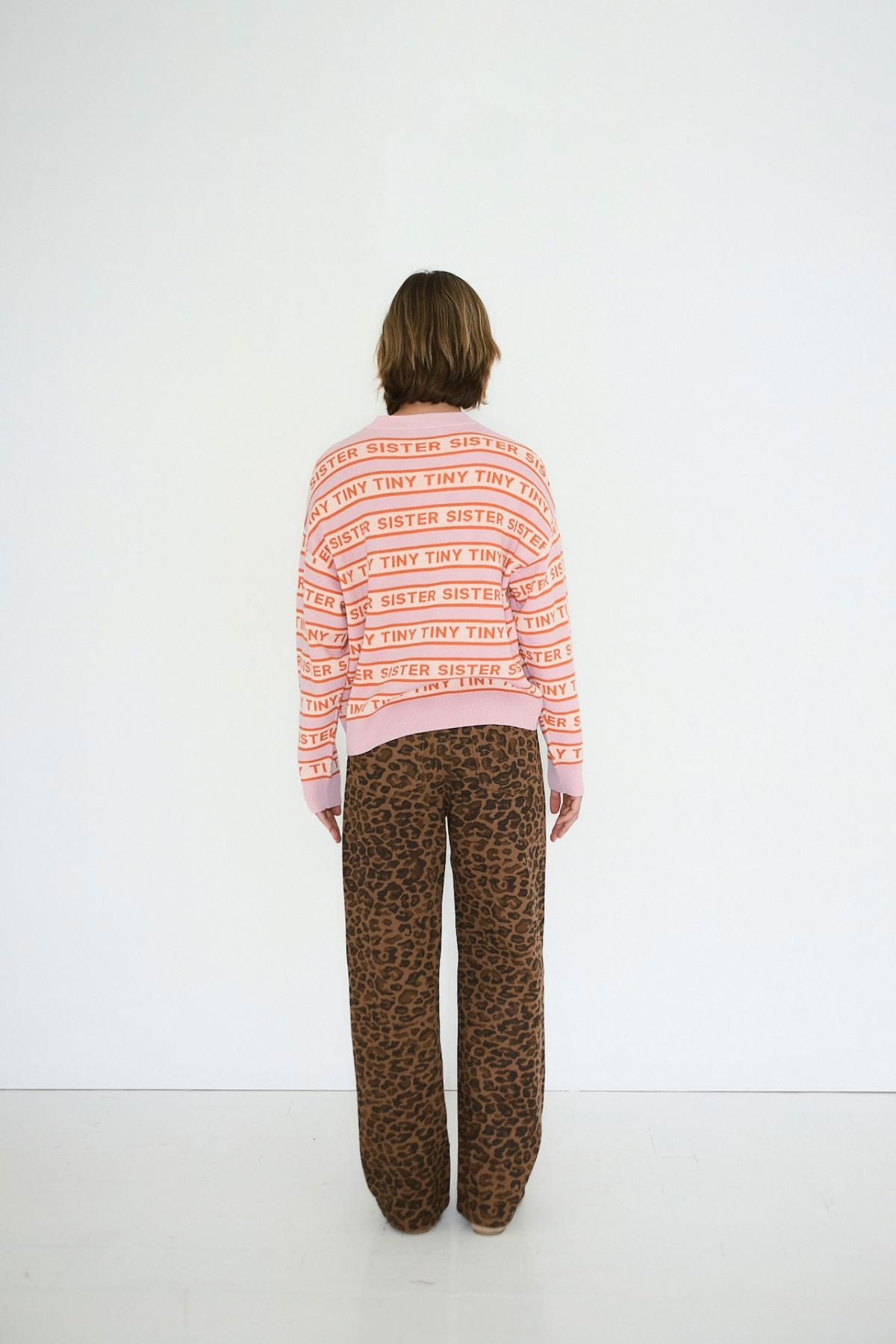 타이니코튼 애니멀 프린트 모카 와이드 롱 팬츠 AW25-651S37 MOCHA - 상세 이미지 4