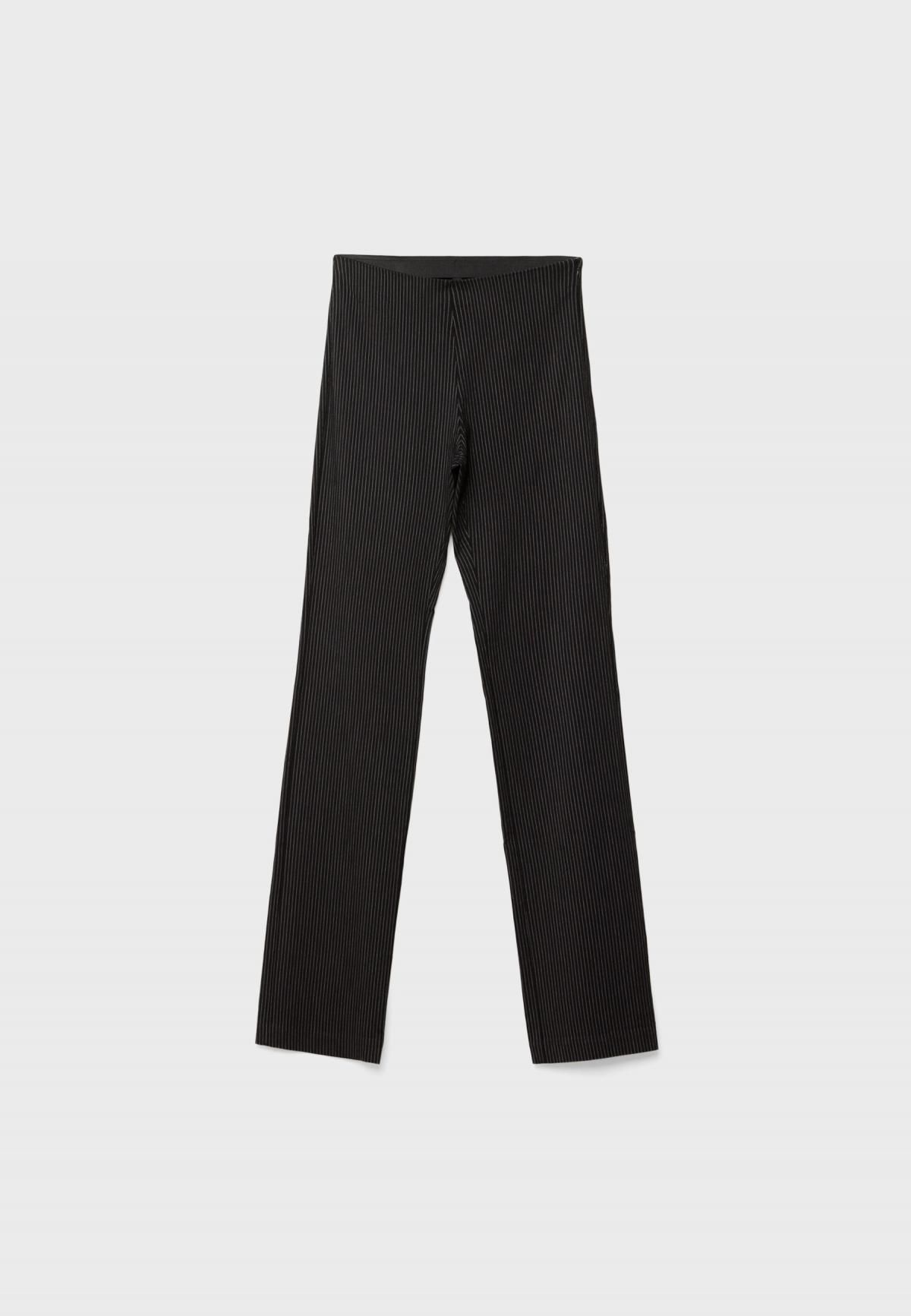 스트라디바리우스 슬림핏 스트라이프 테크니컬 슬랙스 팬츠 4539/247 BLACK - 상품 이미지