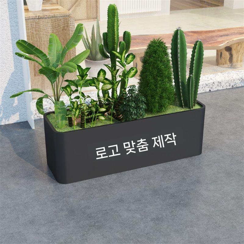 철제플랜트박스 야외 식물 화단 거치대 화분 장식 박스 화이트 철 주문 제작 사이즈 - 상세 이미지 3