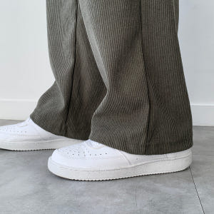 [1+1] 남자 코듀로이 바지 밴딩 와이드팬츠 착용 후기 | 사이즈/핏 총정리 - 상품 이미지 3