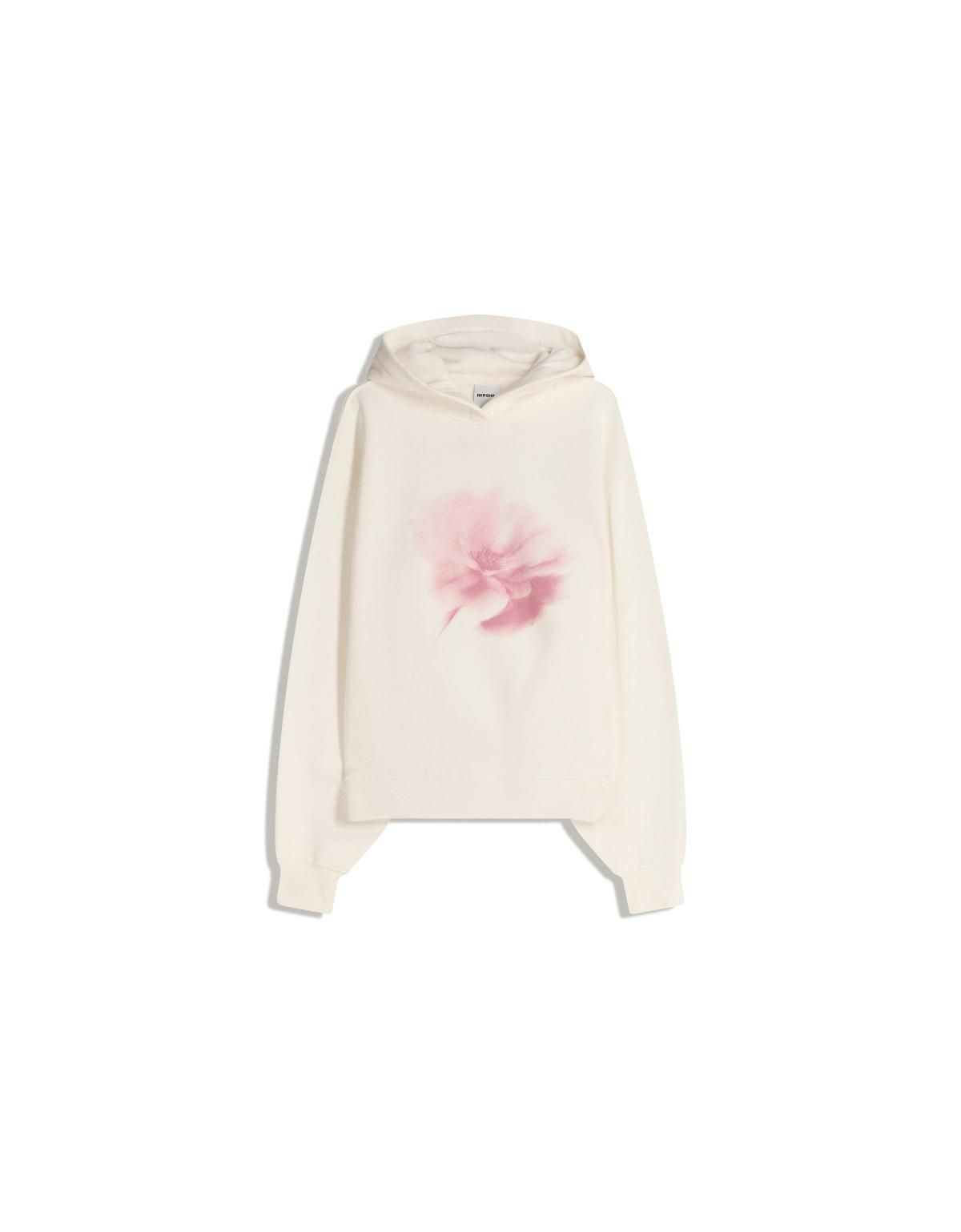 버쉬카 프린트 아이보리 오버핏 후드티 7090/187 CREAM - 상세 이미지 2