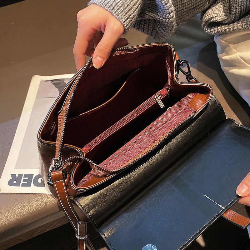 가벼운 여성 소가죽 대용량 핸드백 세련된 디자인 데일리 숄더백 출퇴근용 여성가방 - 상세 이미지 3
