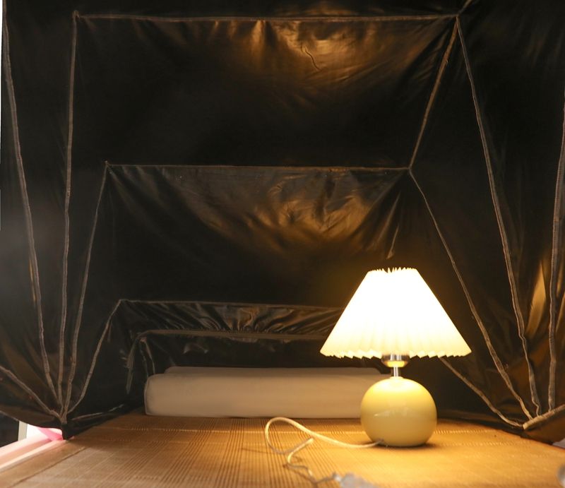 벙커텐트 접이식 2층침대 동굴 침대 수면 벙커 가림막 노멀 블루 80x190x80cm - 상세 이미지 3