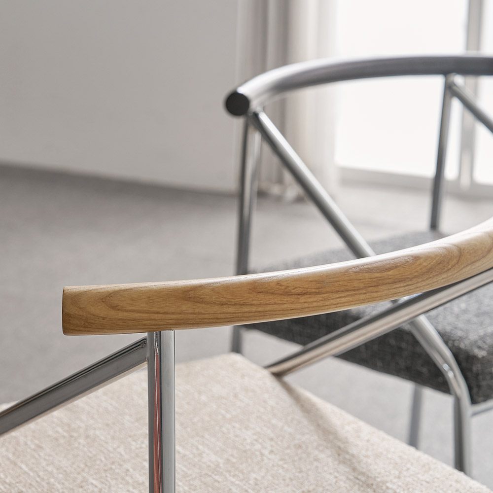 1+1 로메 패브릭 트렌드 패턴 디자인 카페 식탁 의자 NDD015C