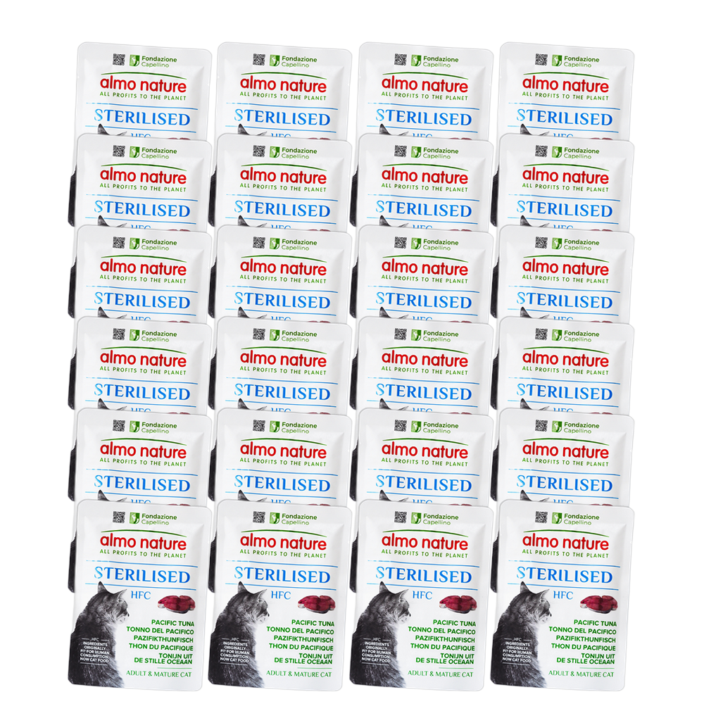 알모네이쳐 HFC 고양이 기능성 파우치 습식사료 스테릴라이즈드 태평양참치, 50g, 24개 - 메인 이미지