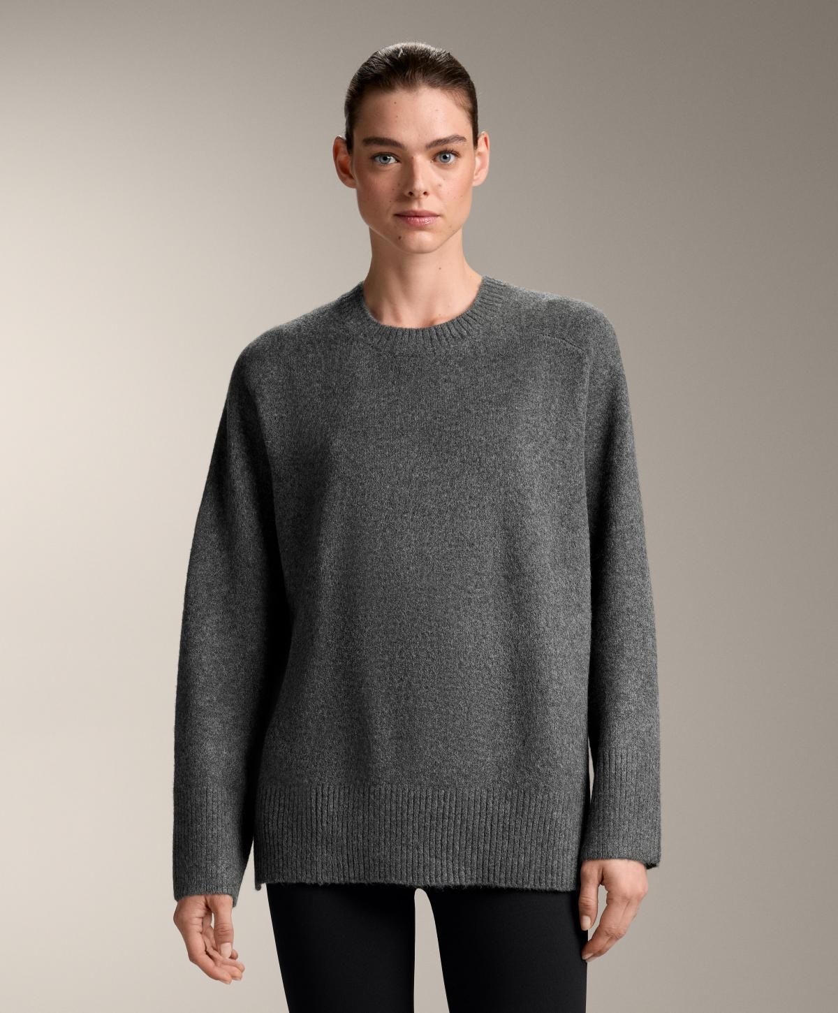 오이쇼 소프트 니트 롱슬리브 라운드넥 스웨터 3652/885 ASPHALTGREY - 상세 이미지 2