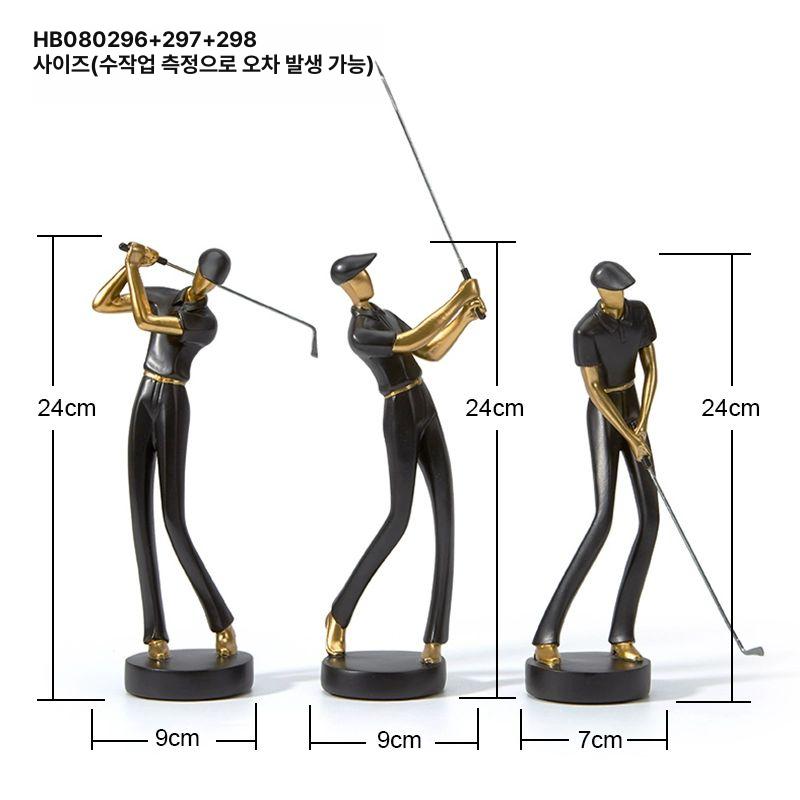골프피규어 장식 트로피 기념품 홀인원 상패 선물 라이트옐로우 단품 - 상세 이미지 5